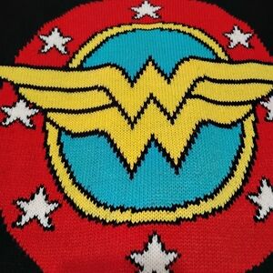DC Comics Wonder Woman Sweater - Red, Yellow, Blue